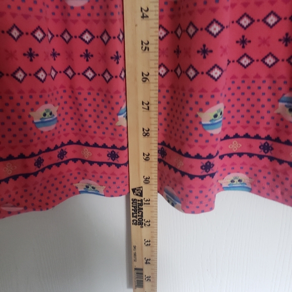 Star Wars Girls Size 10/12 Pink Baby Yoda Patterned Kids Dress - Picture 4 of 8